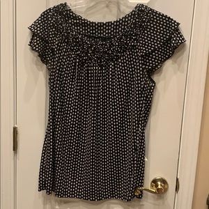 Flounce sleeve blouse